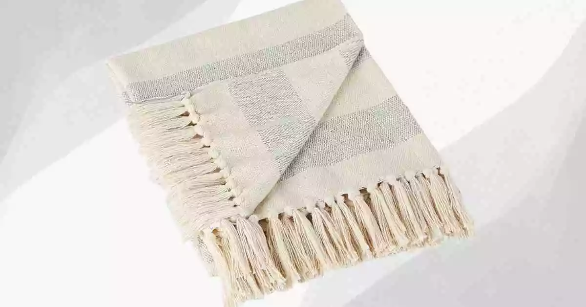 DII Rustic Farmhouse Cotton Stripe Blanket Best Blankets For Living Room