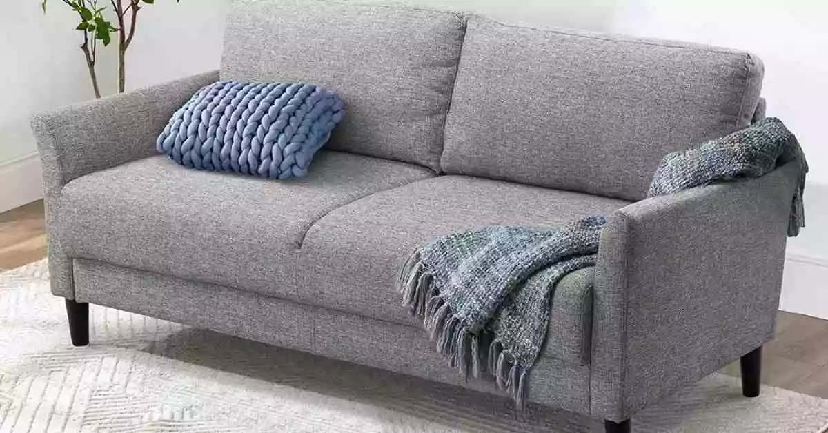 Zinus Jackie Classic Upholstered Sofa Most Durable Couches For Families