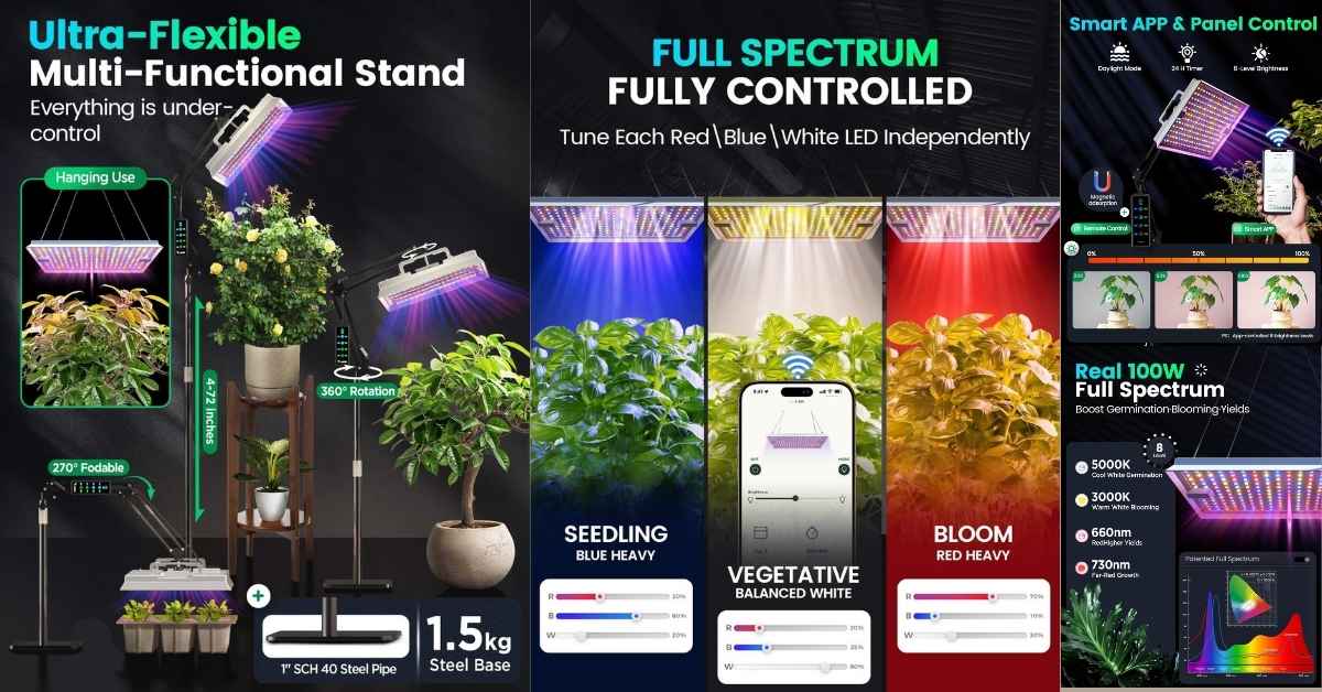 LETPOT Grow Lights Full Spectrum