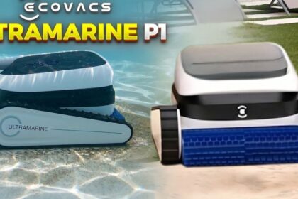 Ecovacs Ultramarine P1 robotic pool cleaner in a swimming pool - 2026 review