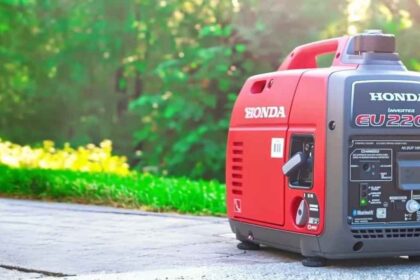 Honda EU2200i generator on white background showing compact design and control panel